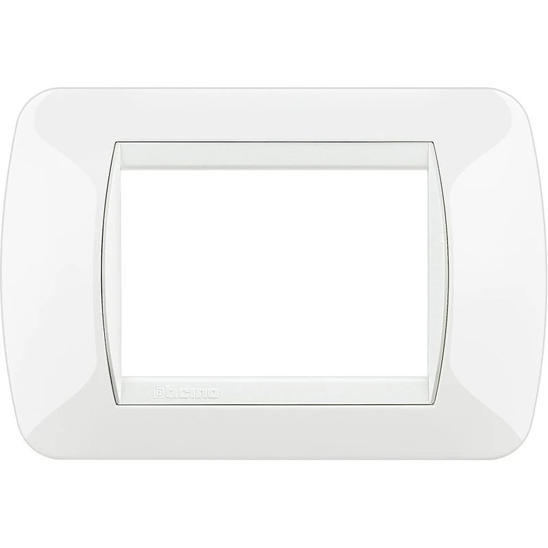 BTICINO L4803BI - Placca 3 Moduli - Bianco - LivingLight