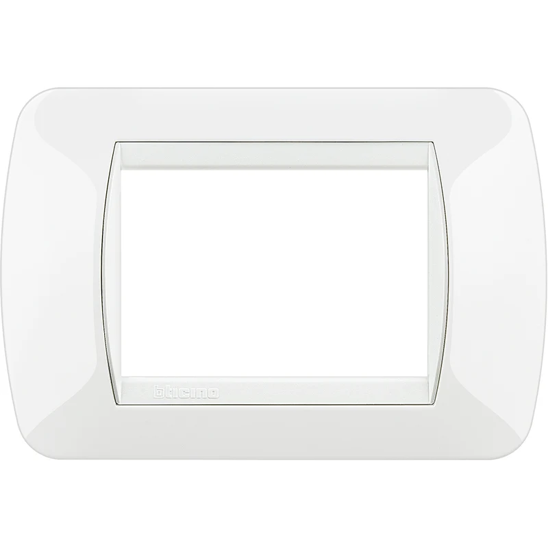 BTICINO L4803BI - Placca 3 Moduli - Bianco - LivingLight