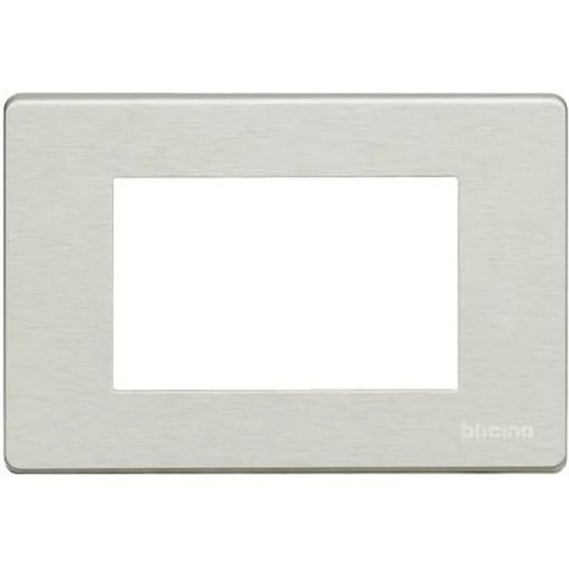 BTICINO 503/3A/X - Placca 3 moduli Alluminio, Matix