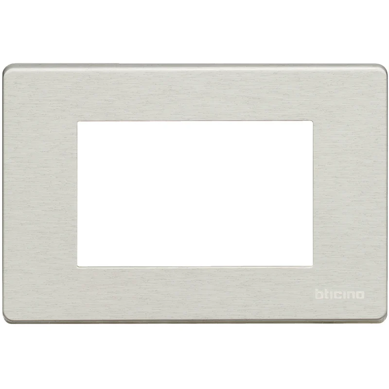 BTICINO 503/3A/X - Placca 3 moduli Alluminio, Matix