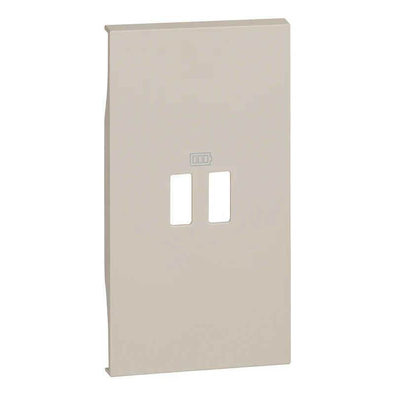 BTICINO KM12C - Cover per articoli K4285C2, K4286C2, K4287C2 - 2 moduli - Nero