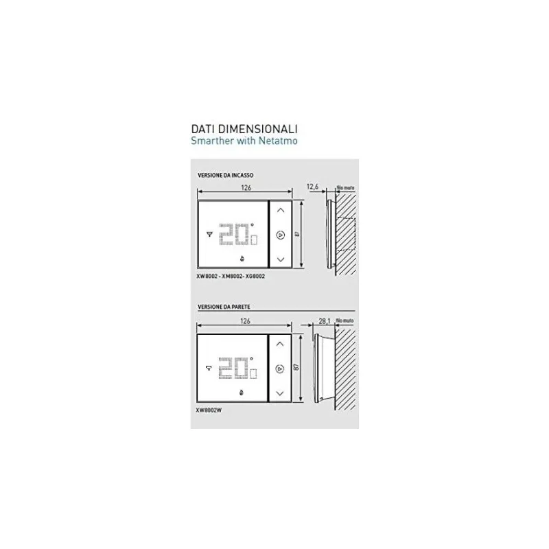 BTICINO XW8002 - Termostato connesso Smarther with NETATMO da incasso, bianco