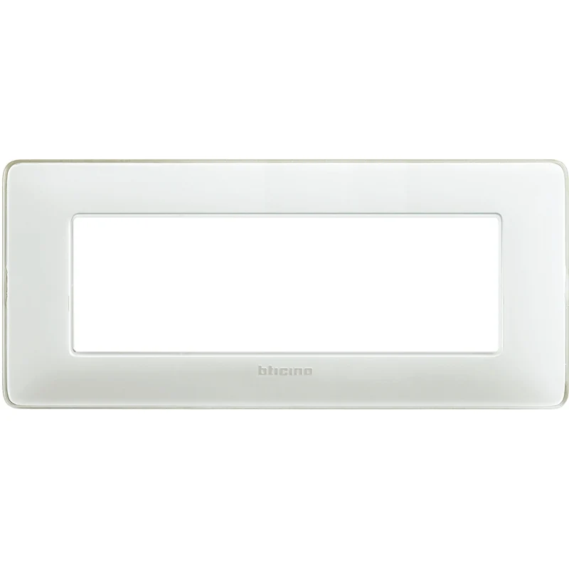 BTICINO AM4806CBN - Placca 6 Moduli - Ghiaccio - Materiale Tecnopolimero - Matix