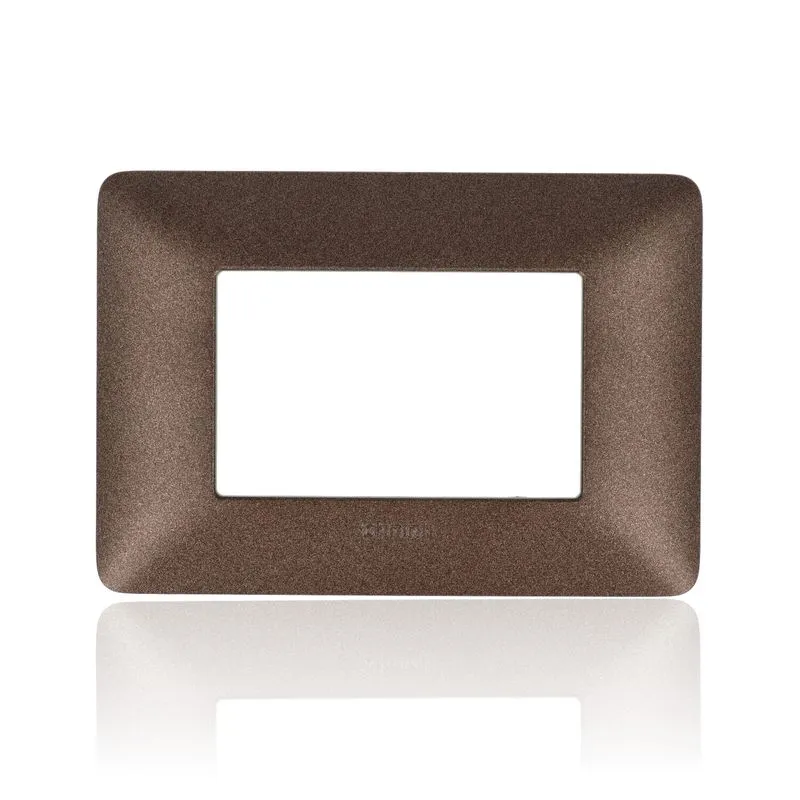 BTICINO AM4803TGG - Placca 3 Moduli - Marrone Caffe - Materiale Tecnopolimero - Matix