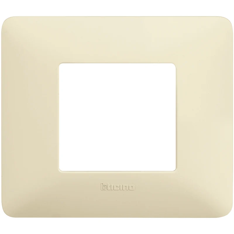 BTICINO AM4802BAV - Placca 2 Moduli - Avorio - Materiale Tecnopolimero - Matix