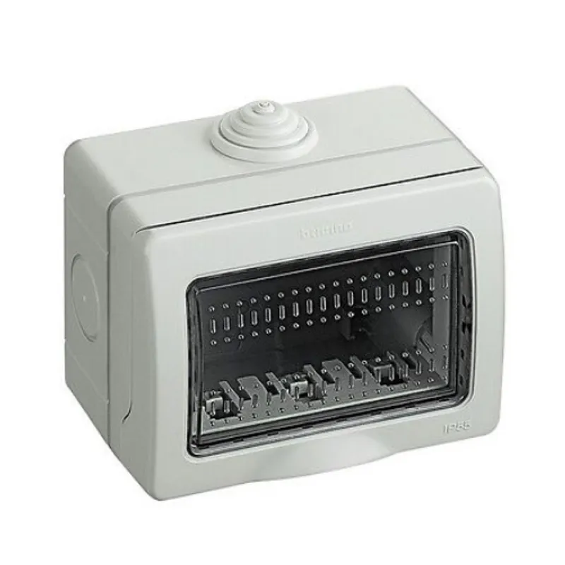 BTICINO 25503 - Custodia Ip55 Composta Da Base E Portello Di Protezione - 3 Moduli - Matix