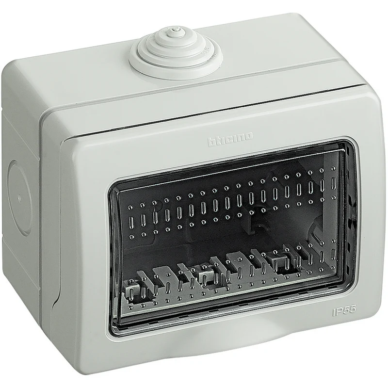 BTICINO 25503 - Custodia Ip55 Composta Da Base E Portello Di Protezione - 3 Moduli - Matix