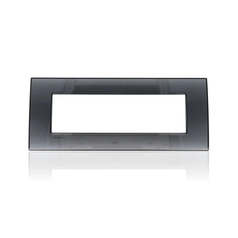 BTICINO LNA4807KF - Placca Quadra 7 Moduli - Fumo Di Londra - LivingLight