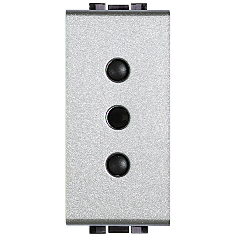 BTICINO NT4113 - Presa 2P+T 10A 250 Vac - Interasse 19Mm - Alveoli Schermati - Tech - LivingLight