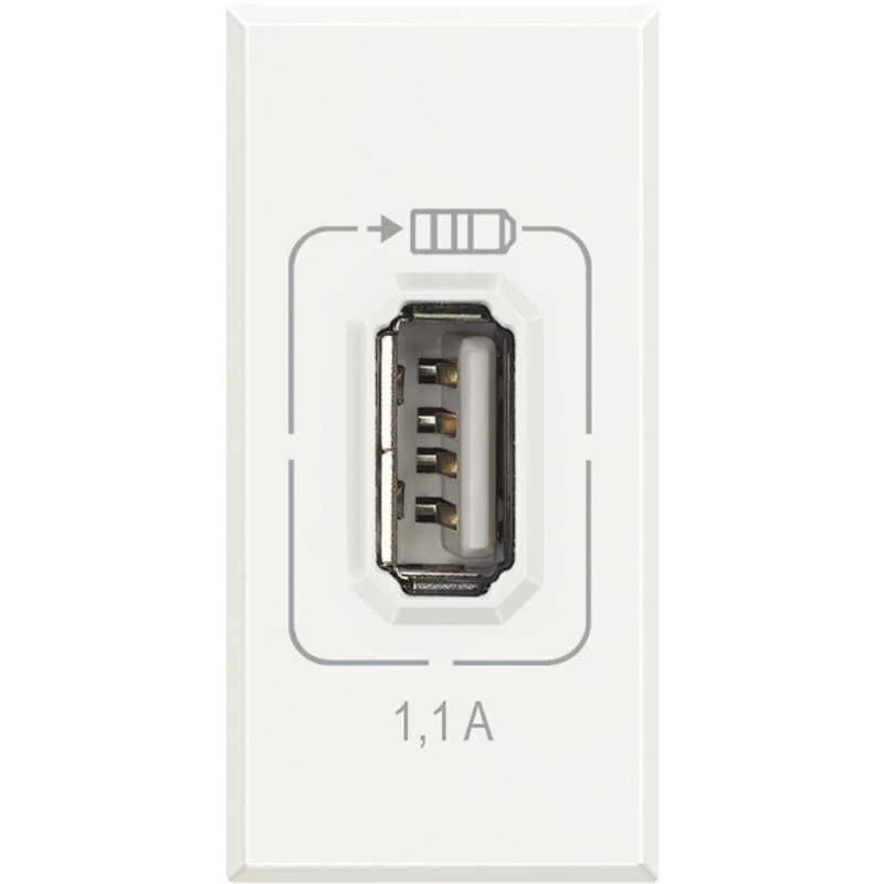 BTICINO HD4285C1 - Caricatore USB con tensione 5Vdc - Bianco - Axolute
