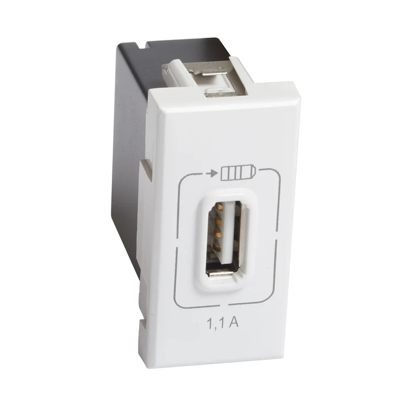 BTICINO HD4285C1 - Caricatore USB con tensione 5Vdc - Bianco - Axolute