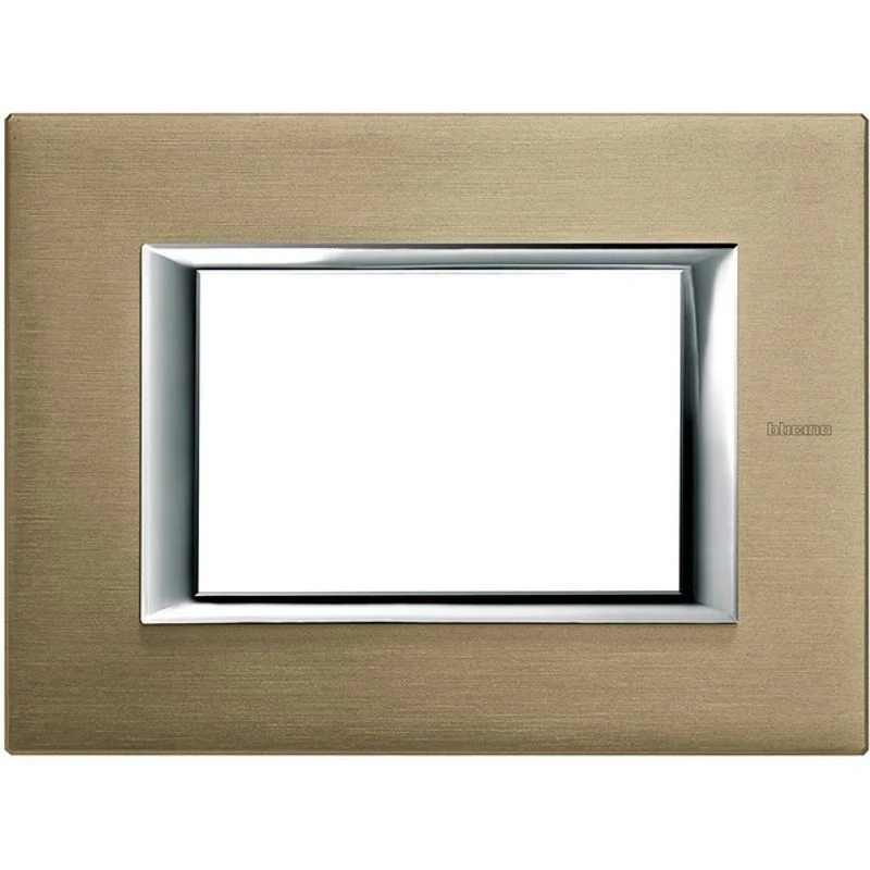 BTICINO HA4803NX - Placca rettangolare Axolute 3 moduli Titanio Spazzolato