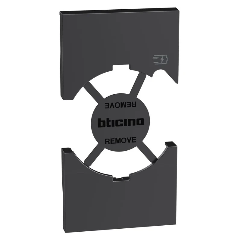 Cover per presa standard Italia P40 + USB - Nera KG68