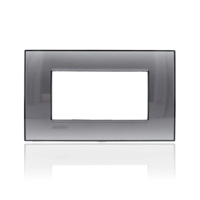 BTICINO LNA4804KF - Placca Quadra 4 Moduli - Fumo Di Londra - LivingLight
