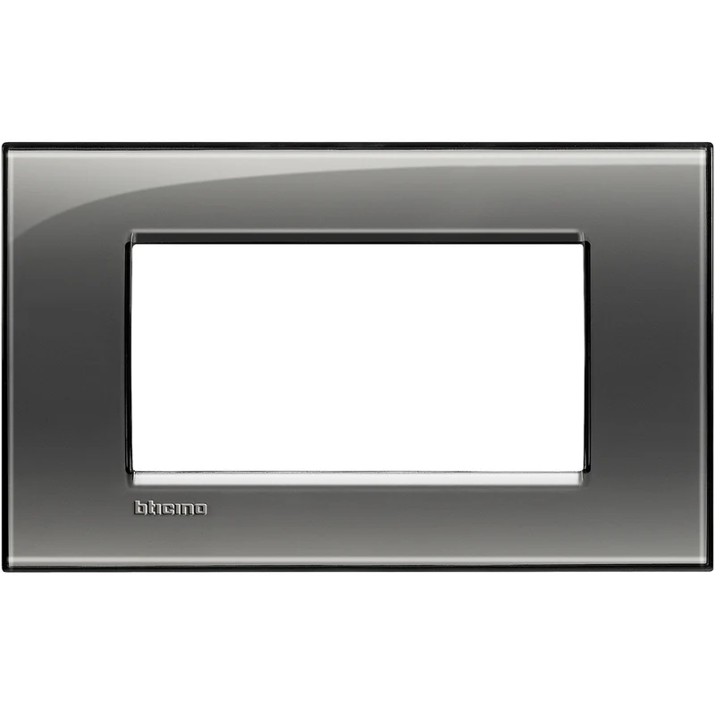 BTICINO LNA4804KF - Placca Quadra 4 Moduli - Fumo Di Londra - LivingLight