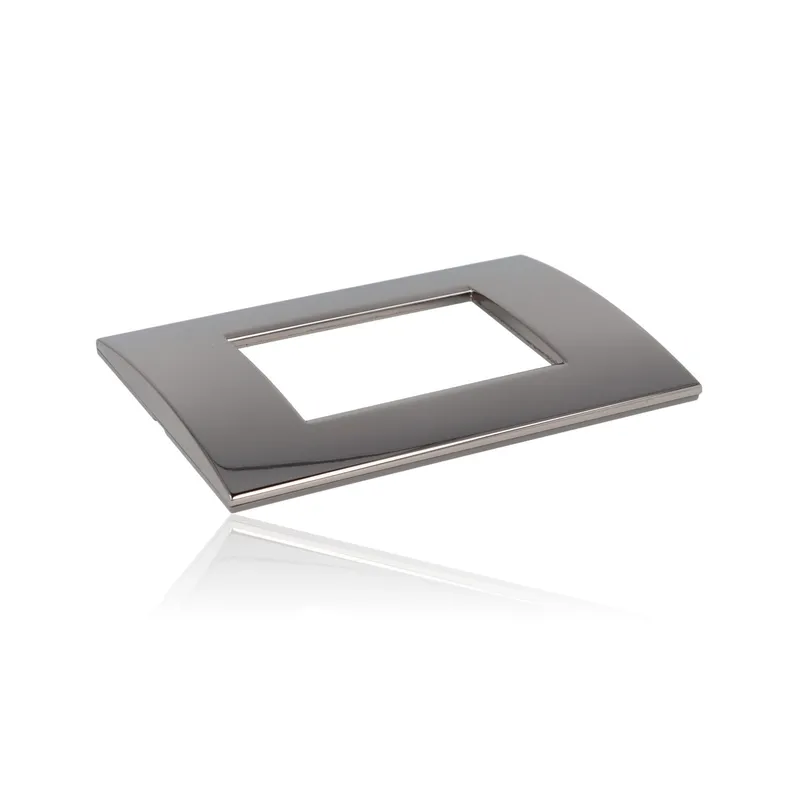 BTICINO LNA4803NS - Placca Quadra 3 Moduli - Nichel Stagno Lucido - LivingLight