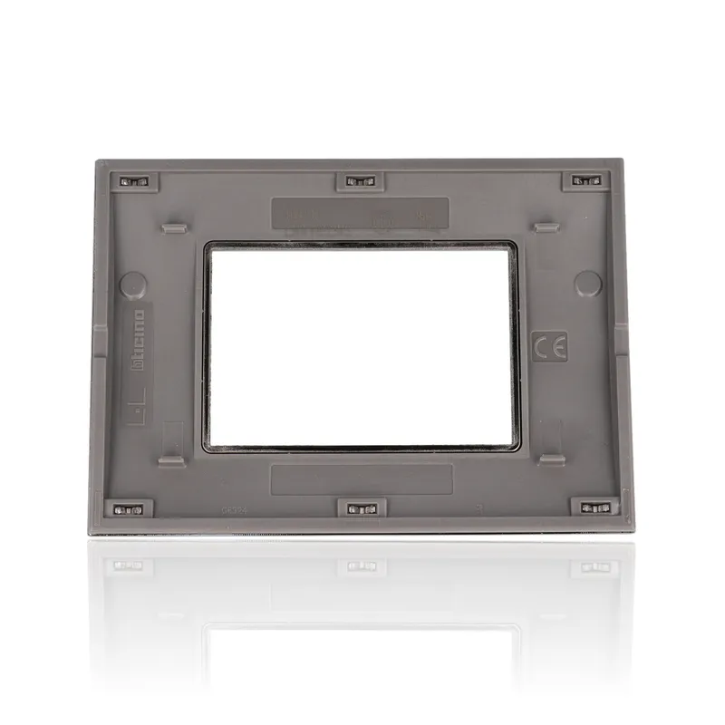 BTICINO LNA4803NS - Placca Quadra 3 Moduli - Nichel Stagno Lucido - LivingLight