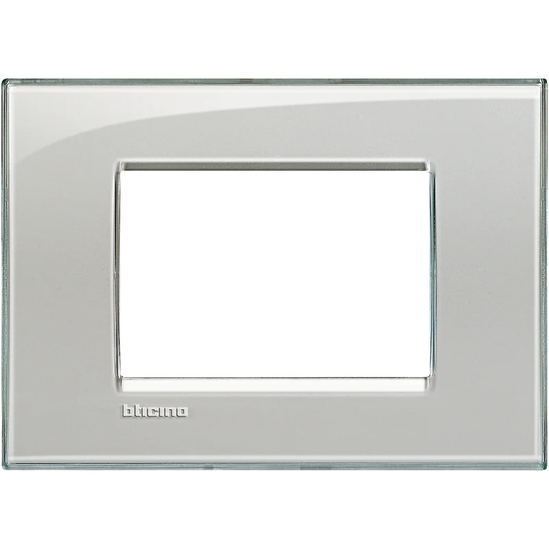 BTICINO LNA4803KG - Placca Quadra 3 Moduli - Grigio Ghiaccio - LivingLight