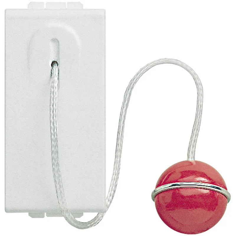 BTICINO N4033 - Pulsante A Tirante 1 Polo No 10 V 230 V A.C. - Bianco - LivingLight