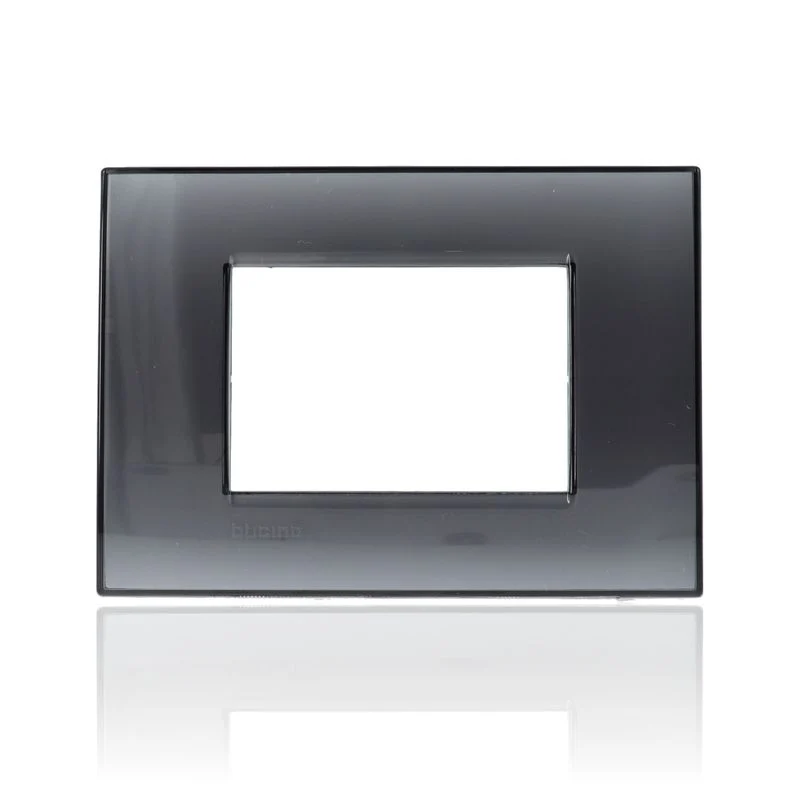 BTICINO LNA4803KF - Placca Quadra 3 Moduli - Fumo Di Londra - LivingLight