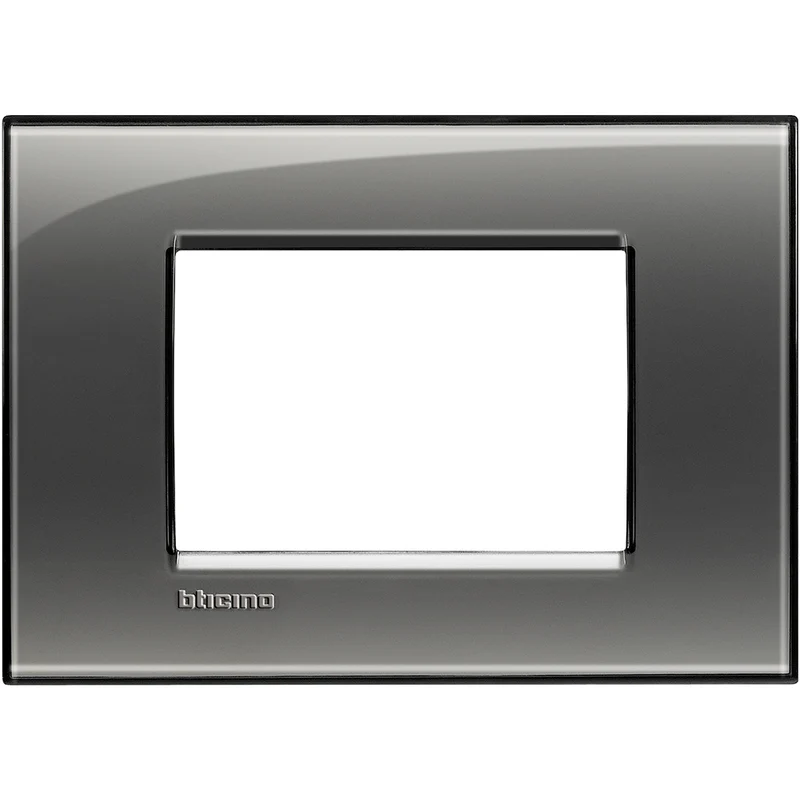 BTICINO LNA4803KF - Placca Quadra 3 Moduli - Fumo Di Londra - LivingLight