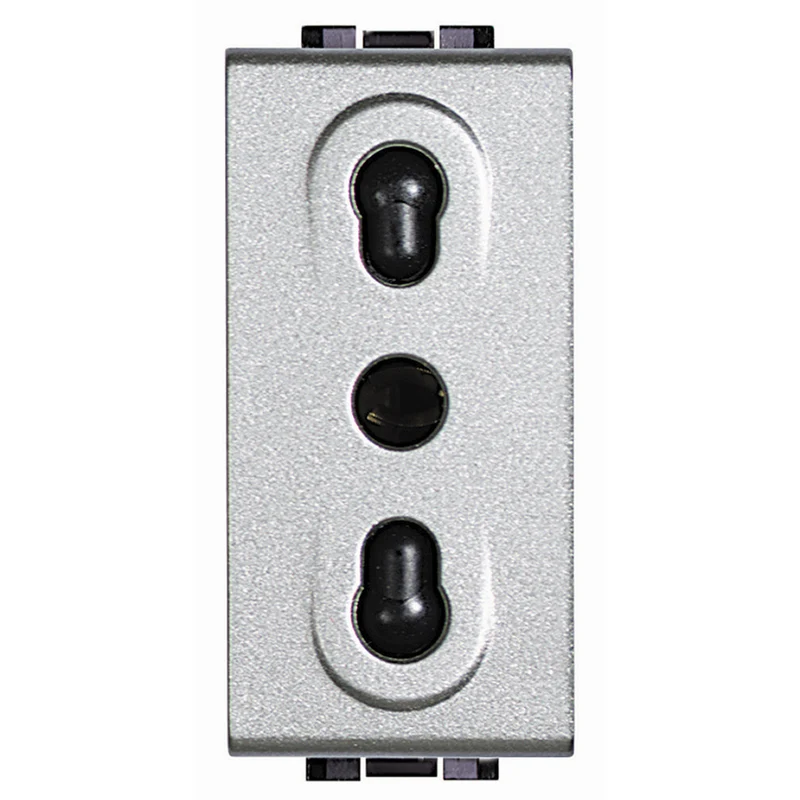 BTICINO NT4180 - Presa 2P+T 10/16A 250 Vac - Bipasso Interasse 19Mm E 26Mm - Alveoli Schermati - Tech - LivingLight