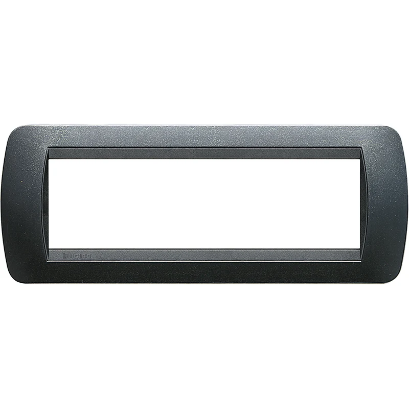BTICINO L4807PA - Placca 7 Moduli - Acciaio Scuro - LivingLight