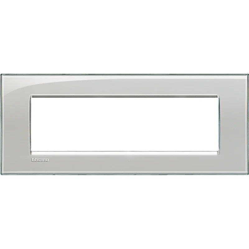 BTICINO LNA4807KG - Placca Quadra 7 Moduli - Grigio Ghiaccio - LivingLight
