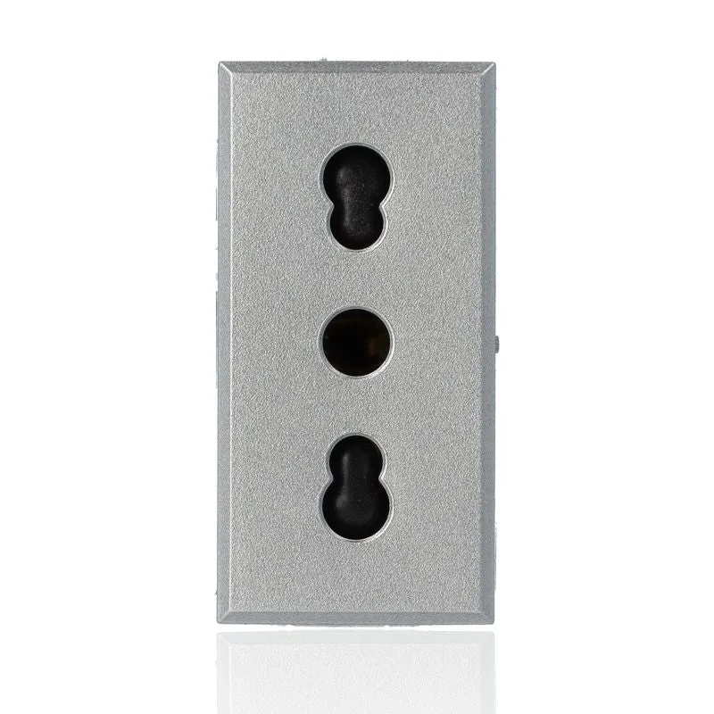 BTICINO HC4180 - Presa 2P+T 10/16A 250 Vac - Bipasso Interasse 19Mm E 26Mm - Alveoli Schermati - Tech - Axolute
