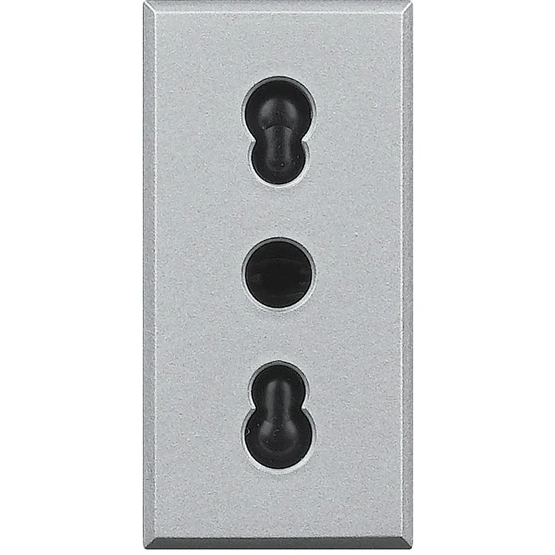 BTICINO HC4180 - Presa 2P+T 10/16A 250 Vac - Bipasso Interasse 19Mm E 26Mm - Alveoli Schermati - Tech - Axolute