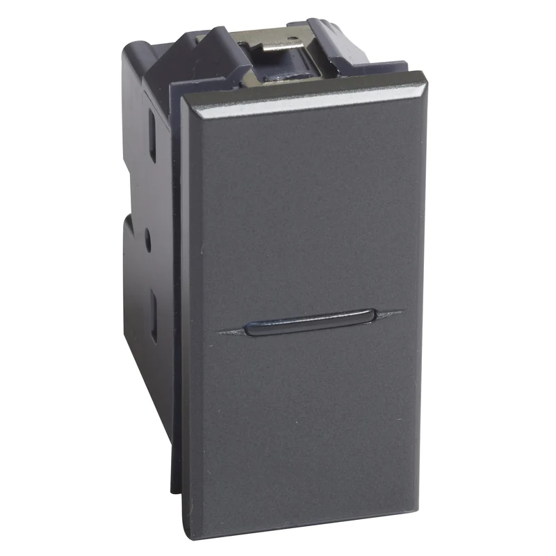 BTICINO HS4005N - Pulsante 1P No 10 A 250 Vac - Assiale - Illuminabile - Antracite - Axolute