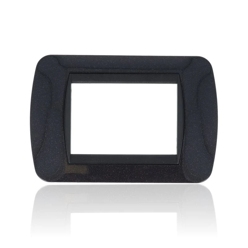 BTICINO L4803PA - Placca 3 Moduli - Acciaio Scuro - LivingLight