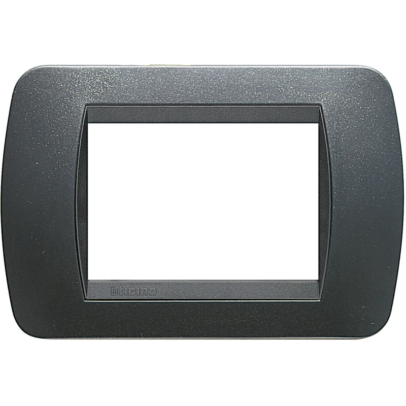 BTICINO L4803PA - Placca 3 Moduli - Acciaio Scuro - LivingLight