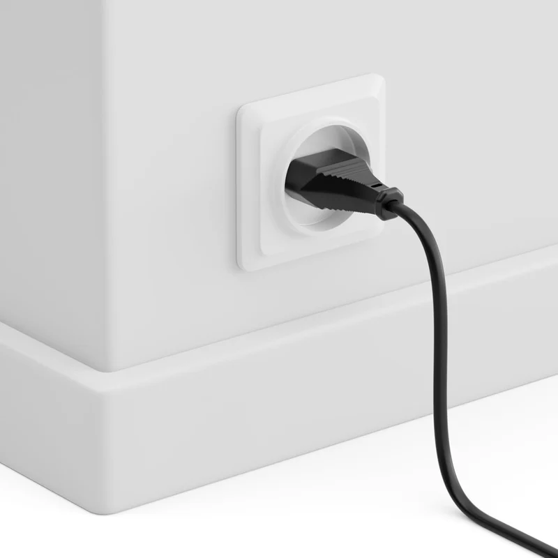 2m Cavo di Alimentazione Elettrico Spina Tipo C Europlug a Presa C7 Cavo Euro per Piccoli Elettrodomestici Euro 8 TV Blu-Ray Alimentatori - Nero
