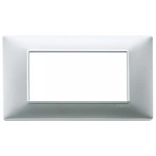 VIMAR 14654.20 - Placca 4 Moduli - Argento Opaco - Plana