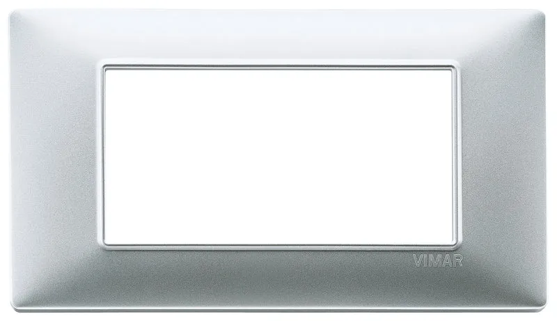 VIMAR 14654.20 - Placca 4 Moduli - Argento Opaco - Plana