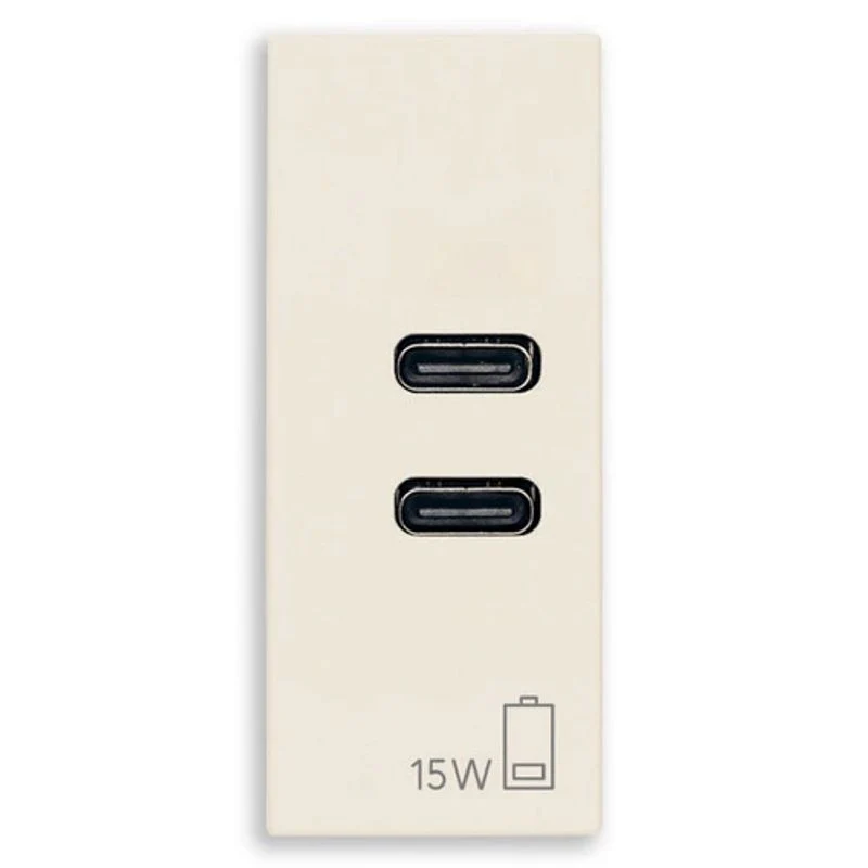 VIMAR 30292.CCC - Alimentatore USB C+C 15W 3A 5V canapa