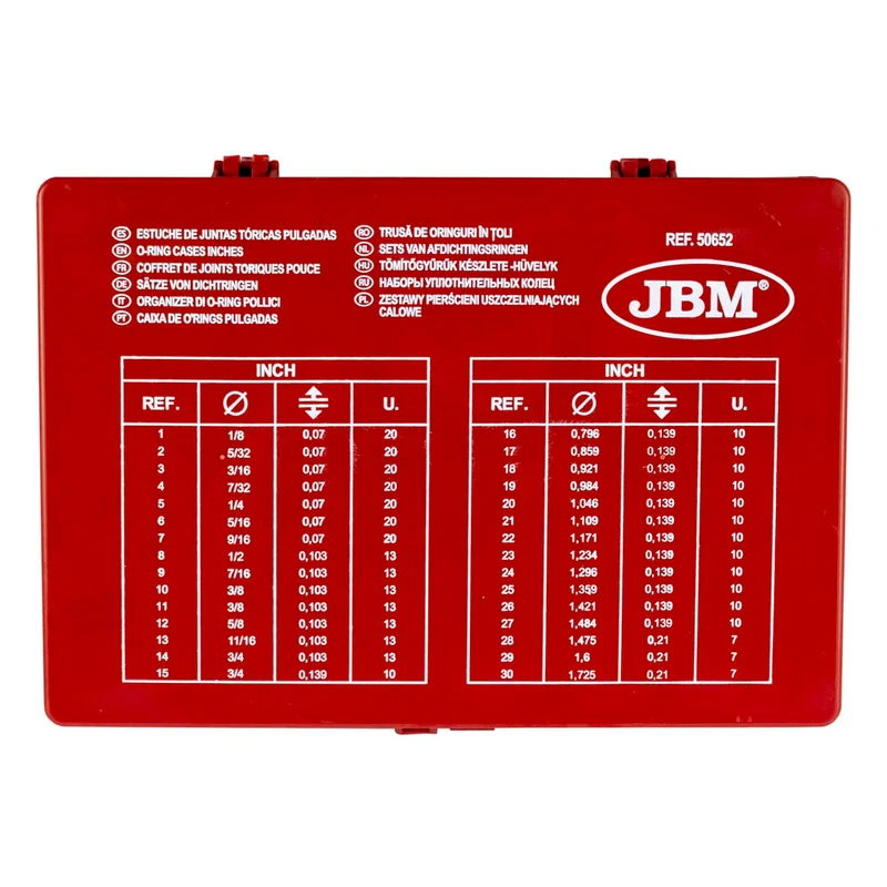 ORGANIZER DI O-RING POLLICI 50652 JBM