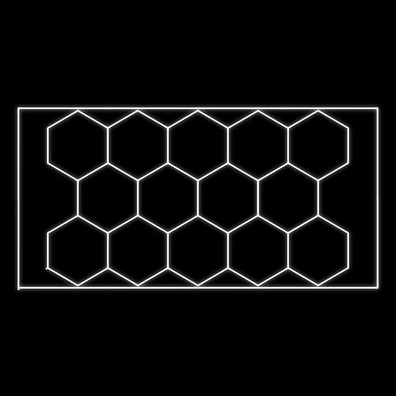 SET DI PLAFONIERE ESAGONALI A LED JBM 54805 2430x4835mm con supporto e telaio metallico e kit pendini SERIE619