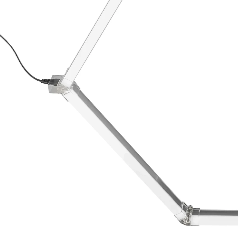SET DI PLAFONIERE ESAGONALI A LED JBM 54805 2430x4835mm con supporto e telaio metallico e kit pendini SERIE619