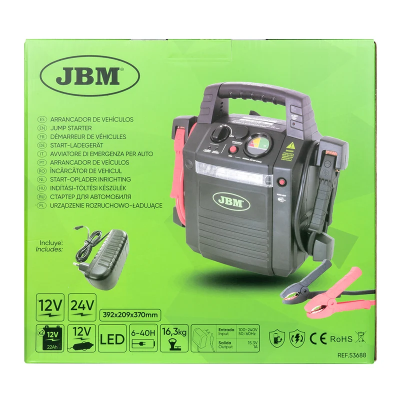 AVVIATORE DI EMERGENZA PER AUTO 12/24V 53688 JBM