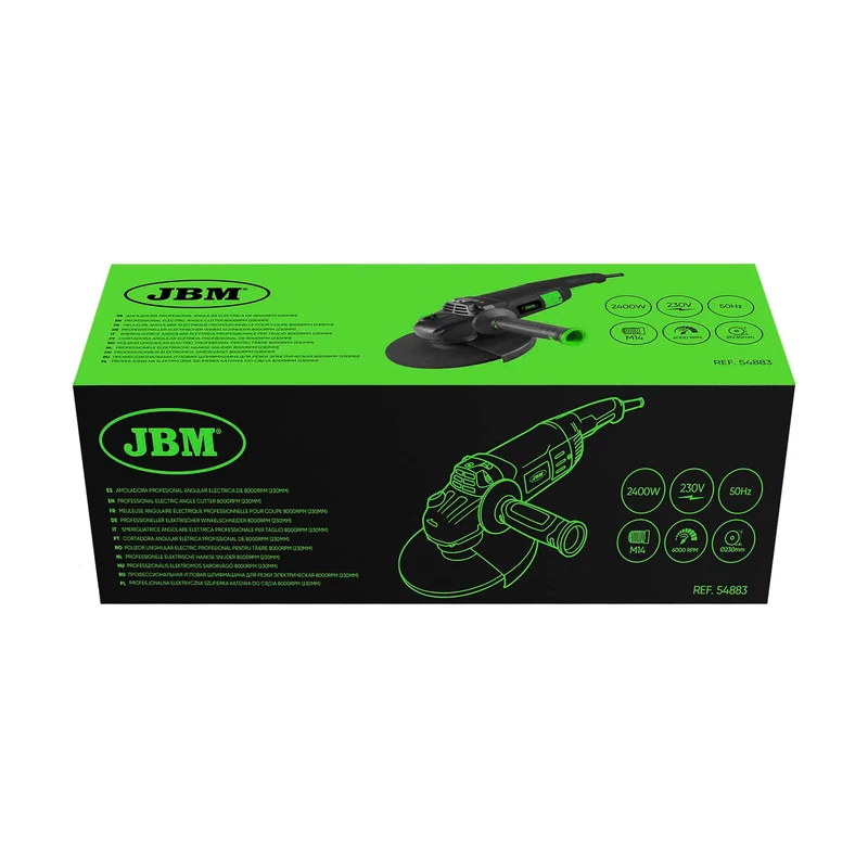 SMERIGLIATRICE ANGOLARE ELETTRICA PROFESSIONALE PER TAGLIO 2400W (230MM) 54883 JBM