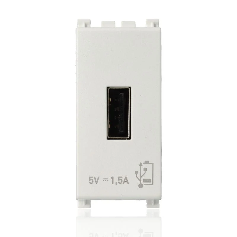 VIMAR 19292.B - Unità alimentazione USB 5V1,5A 1 modulo, Arkè Bianca