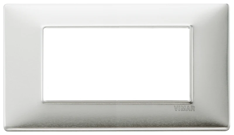 VIMAR 14654.81 - Placca 4M alluminio spazzolato (Plana)