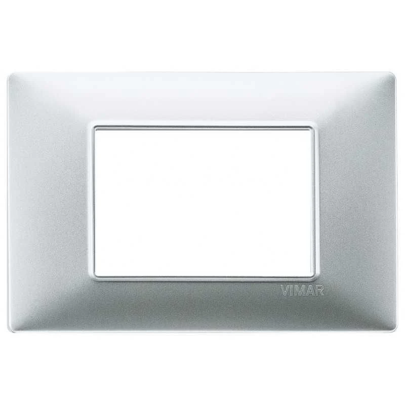 VIMAR 14653.20 - Placca 3M argento opaco (Plana)