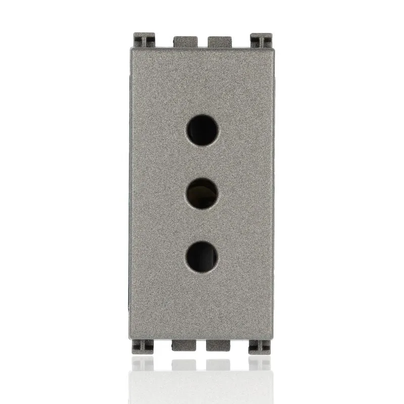 VIMAR 19201.M - Presa 2P+T 10A P11 Metal (Arkè)