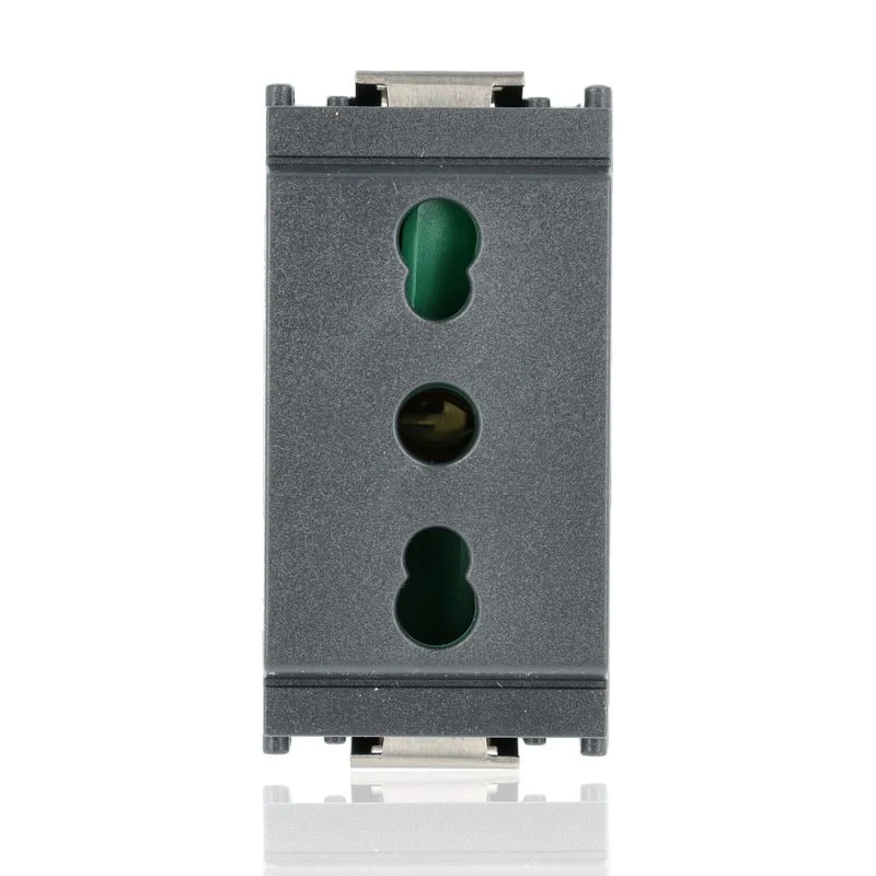 VIMAR 16203 - Presa bipasso 2P+T 16A P17/11 grigio (Idea)