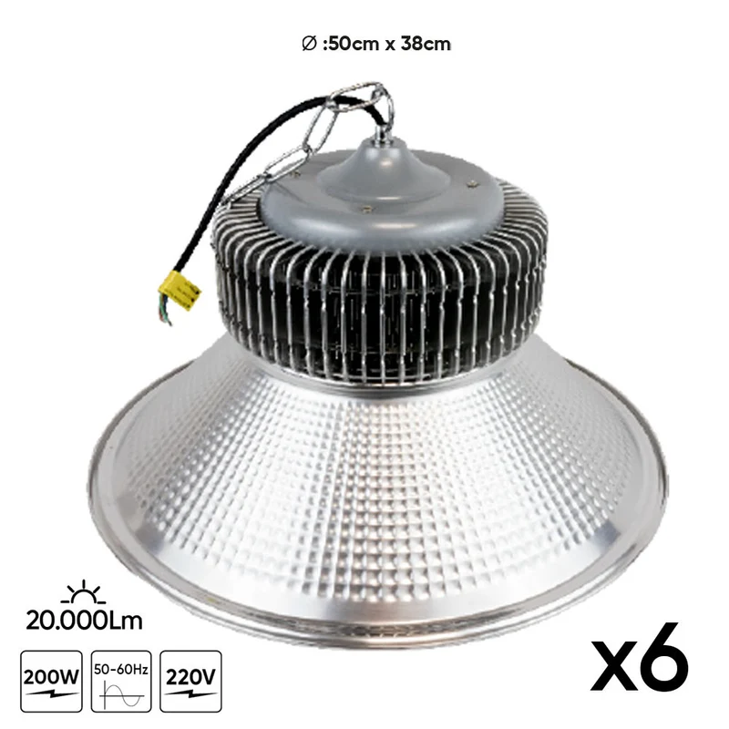 SET DI 6 LAMPADE LED INDUSTRIALI - 20000LM (REF.54039) 54133 JBM