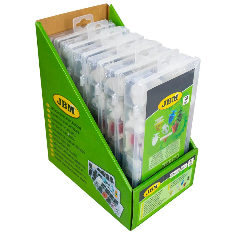 ASSORTIMENTO DI 90 PZ. CLIP PER MODANATURA DACIA RENAULT 53711 JBM