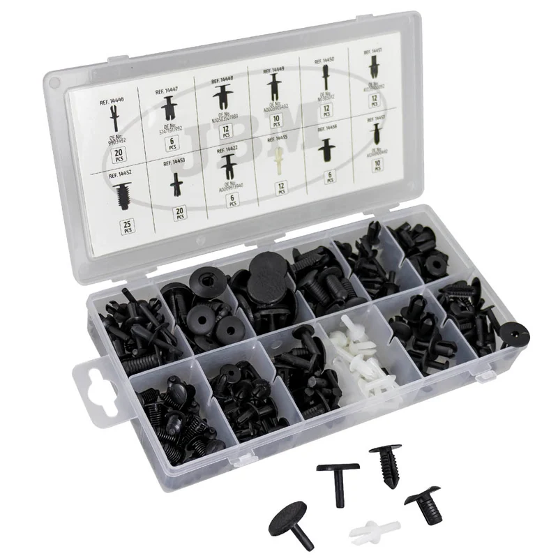 ASSORTIMENTO DI 96 PZ. CLIP PER PANNELLI PORTA/TAPPEZZATURA MERCEDES-BENZ 53718 JBM